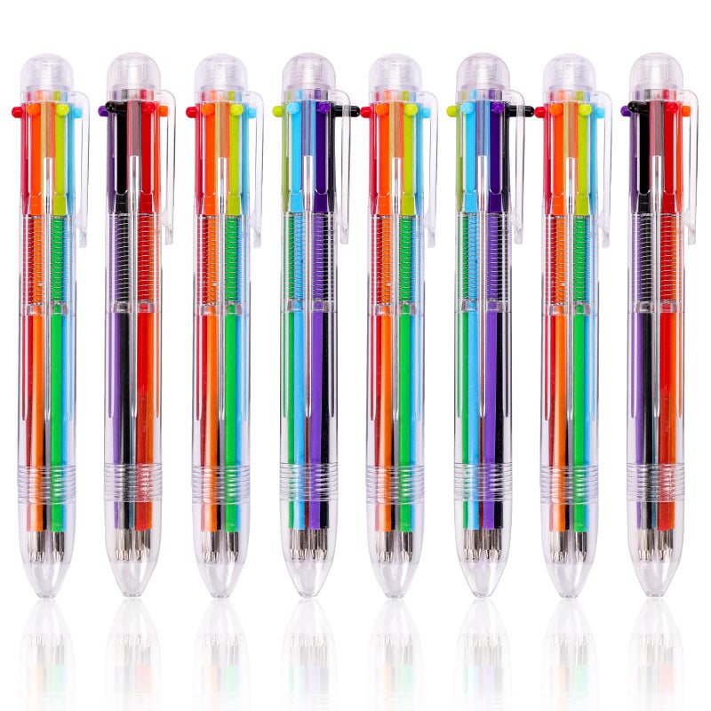 JPSOR 28 Pack Multicolor Pen, 0.5mm 6-in-1 Multicolor Ballpoint Pens, 6 Colors Retractable Ballpoint Pens for Office School Supplies Students Gift - Image 1